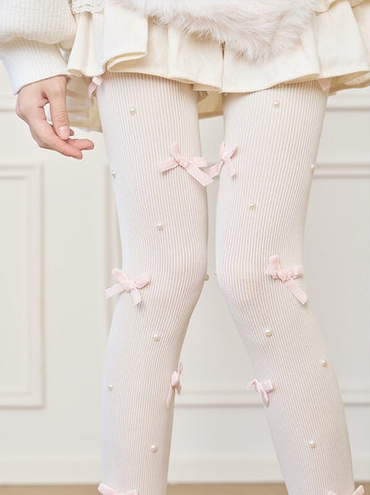 Coquette bow tights
