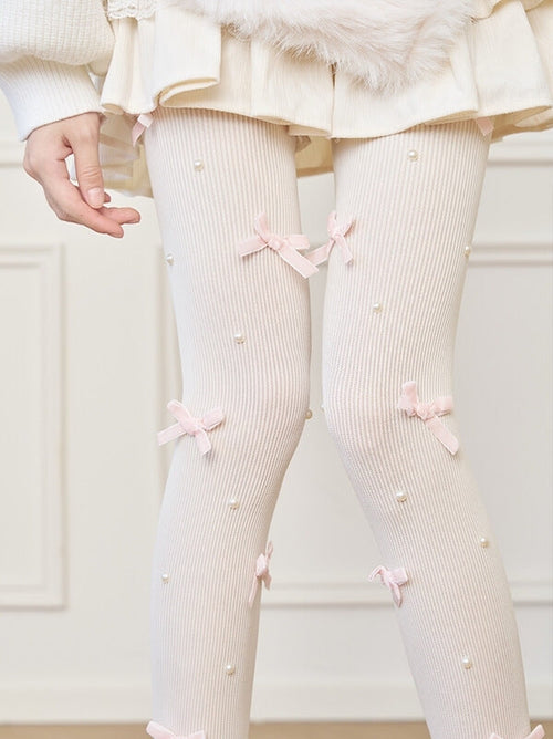 Coquette bow tights