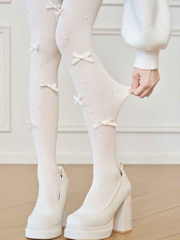Coquette bow tights