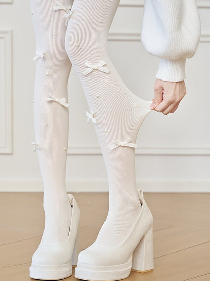 Coquette bow tights
