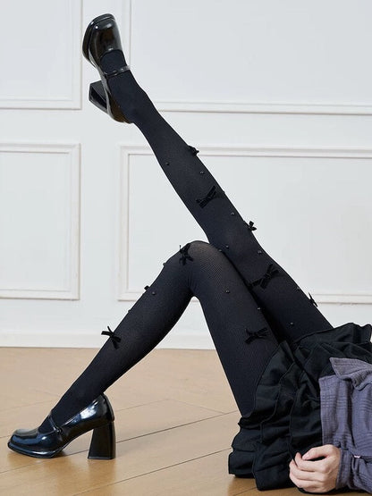 Coquette bow tights