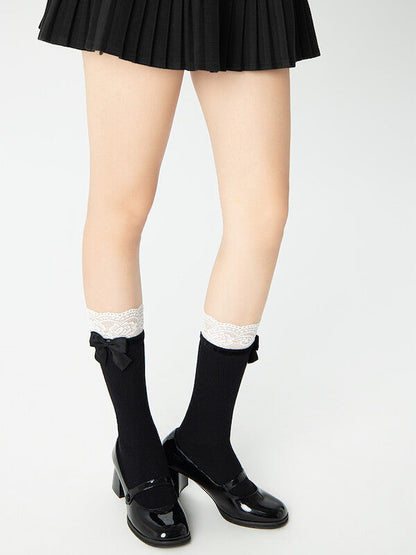 Coquette doll bow socks
