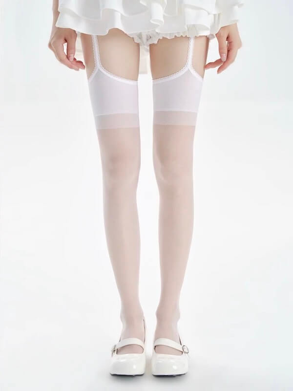 Coquette doll suspender tights