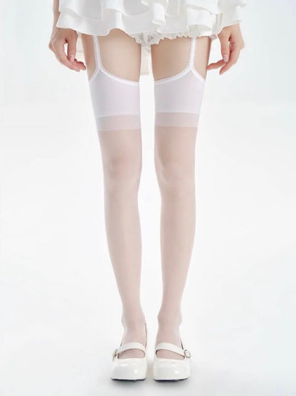 Coquette doll suspender tights
