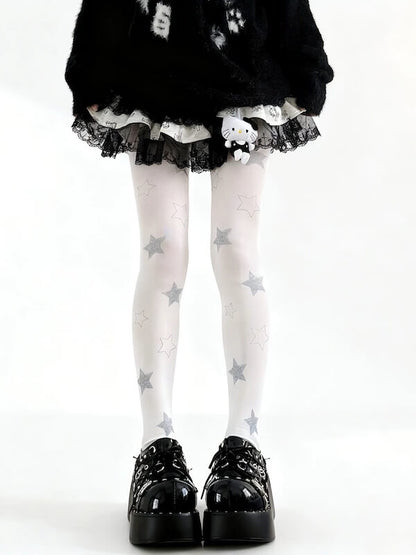 Cute bunny clips furry leg warmers