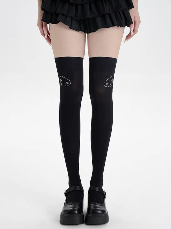 Cute wings stockings