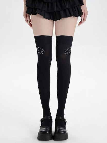 Cute wings stockings