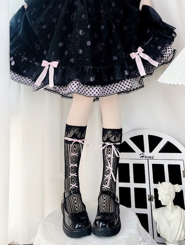 Black with Pink Ribbon