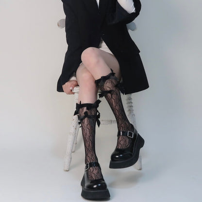 Fairy bows lolita lace stockings
