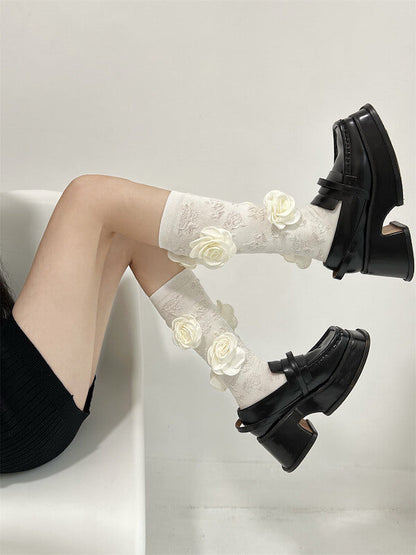 Fairy core camellia texture stockings