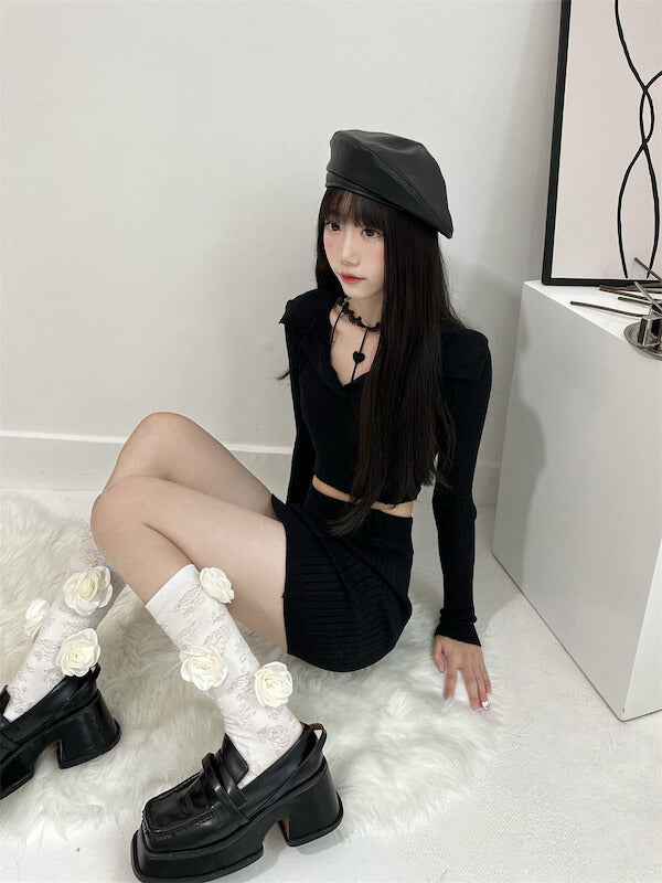 Fairy core camellia texture stockings