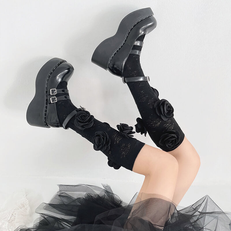 Fairy core camellia texture stockings