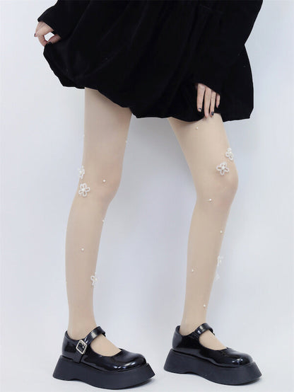 Fairy core doll flower bead tights