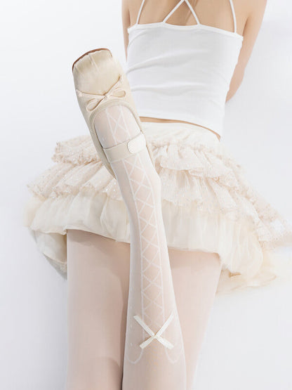 Fairy core ribbon doll tights