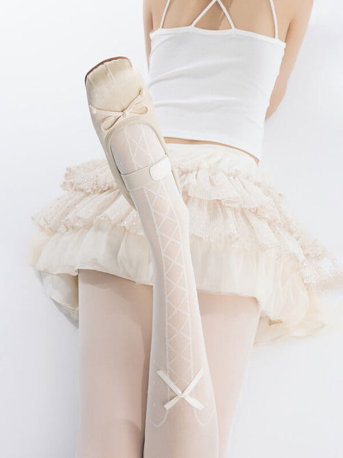 Fairy core ribbon doll tights