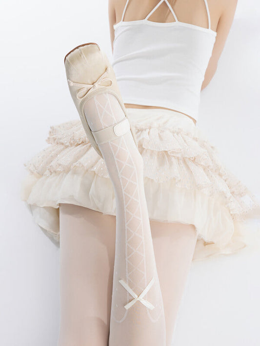 Fairy core ribbon doll tights