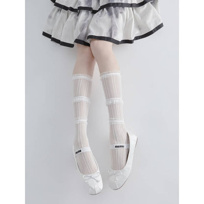 Fairy lolita shinning lace stockings