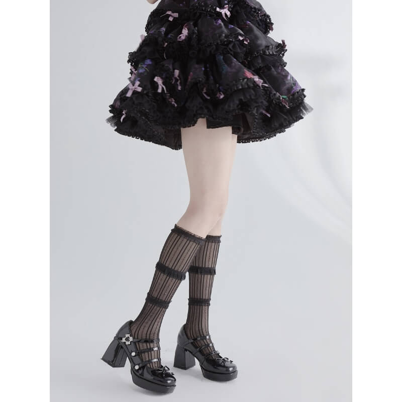 Fairy lolita shinning lace stockings