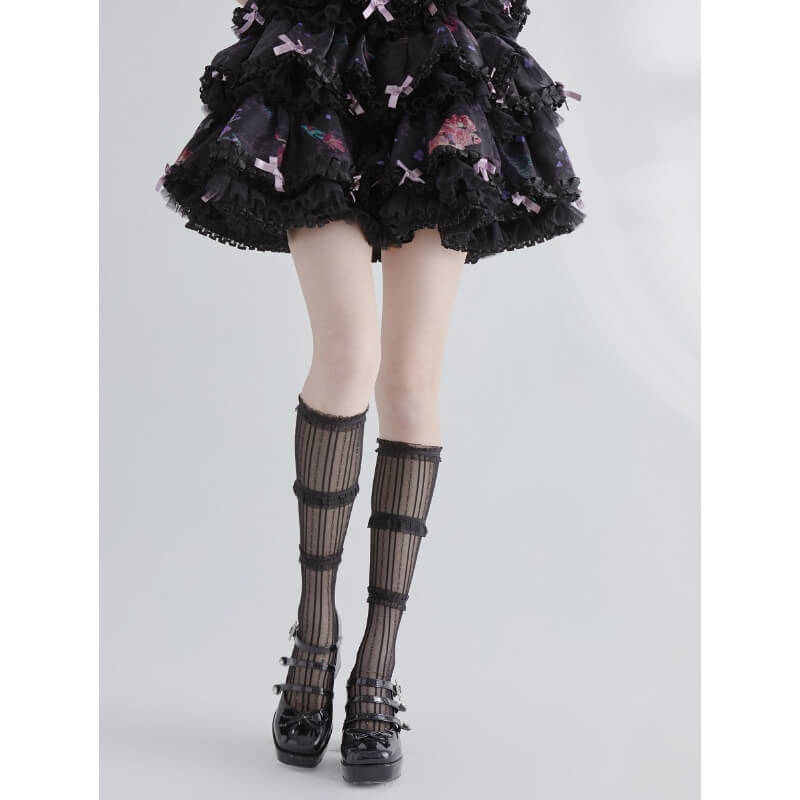 Fairy lolita shinning lace stockings