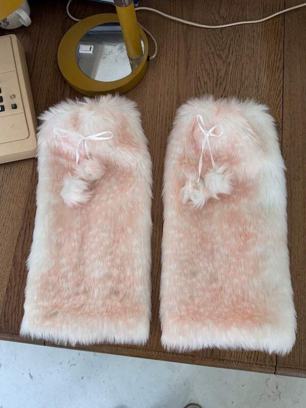 Fawn girl furry leg warmers