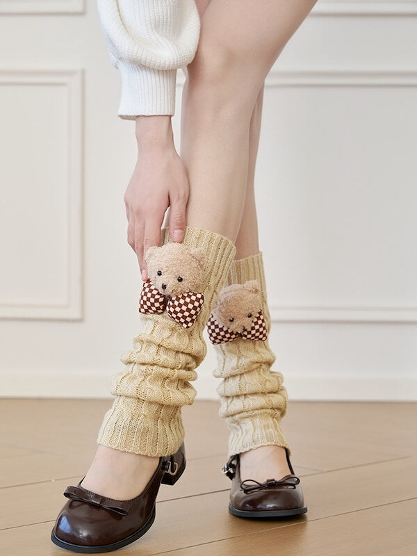 Fluffy bear leg warmers