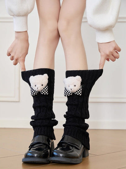Fluffy bear leg warmers
