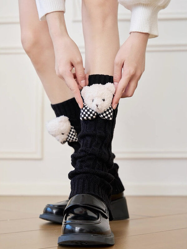 Fluffy bear leg warmers