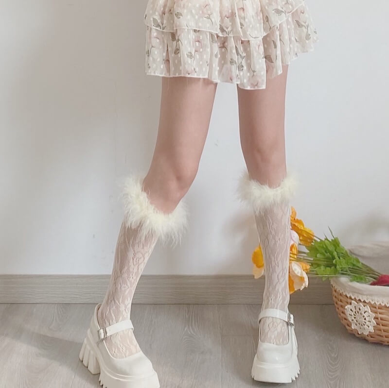 Fluffy doll stockings