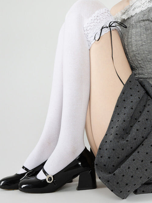 Girly doll lolita lace stockings