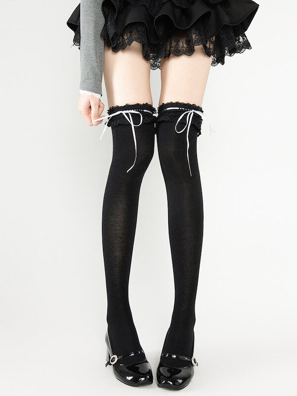 Girly doll lolita lace stockings