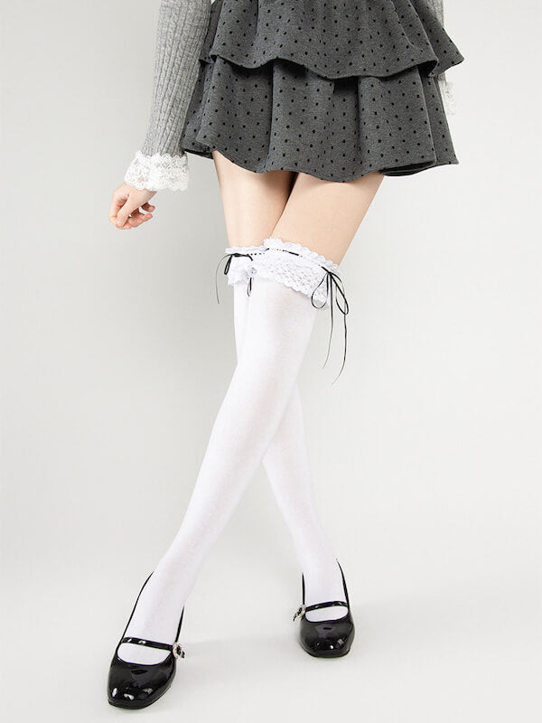 Girly doll lolita lace stockings