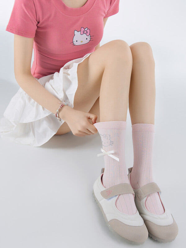 Glitter kitty socks