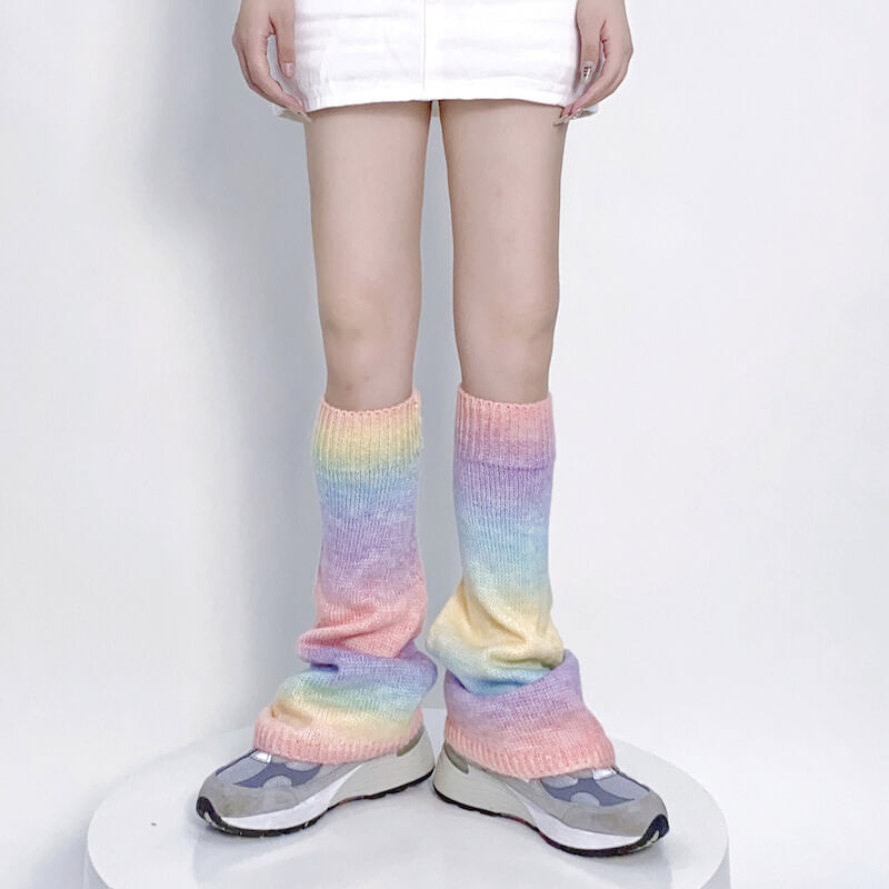 Gradient candy leg warmers