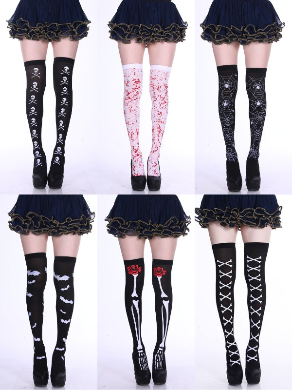Halloween aesthetic goth stockings