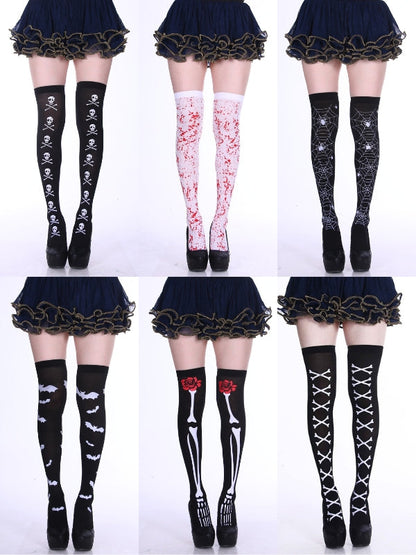 Halloween aesthetic goth stockings