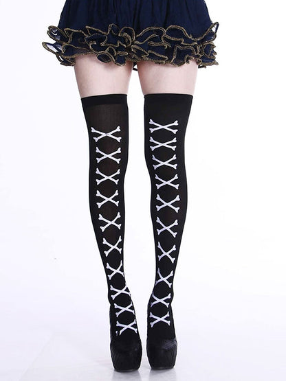 Halloween aesthetic goth stockings