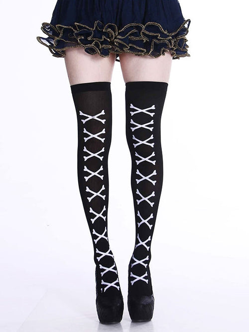 Halloween aesthetic goth stockings