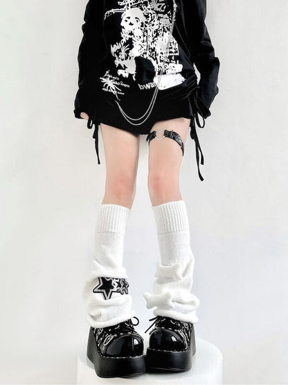 Harajuku bones stars leg warmers