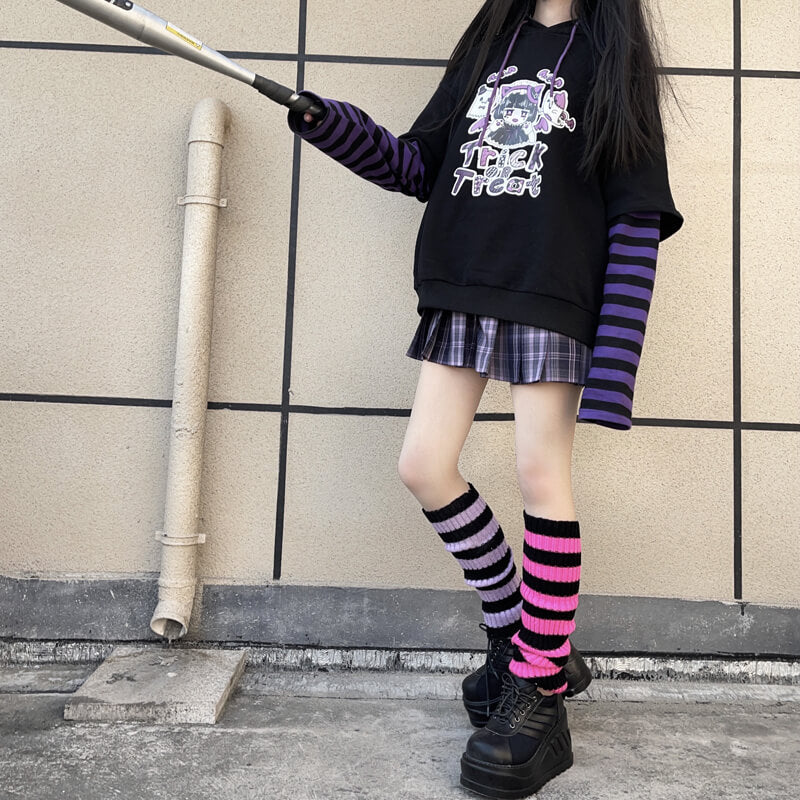 Two pairs (Purple black+Hot pink black)