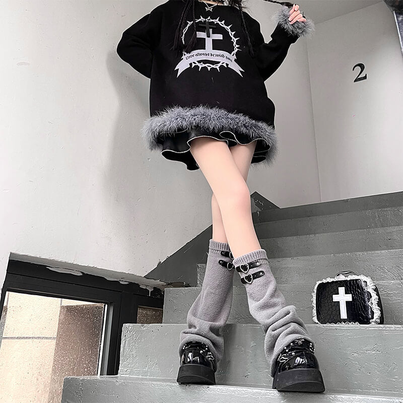 Grey with Black buckles