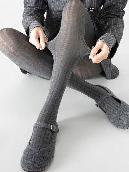 Heart hollow-out velvet tights