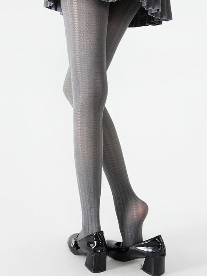 Heart hollow-out velvet tights