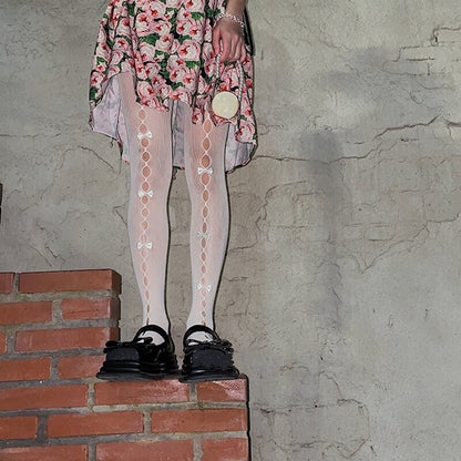 Hollow-out cute bows lolita tights