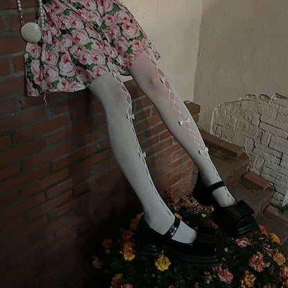 Hollow-out cute bows lolita tights