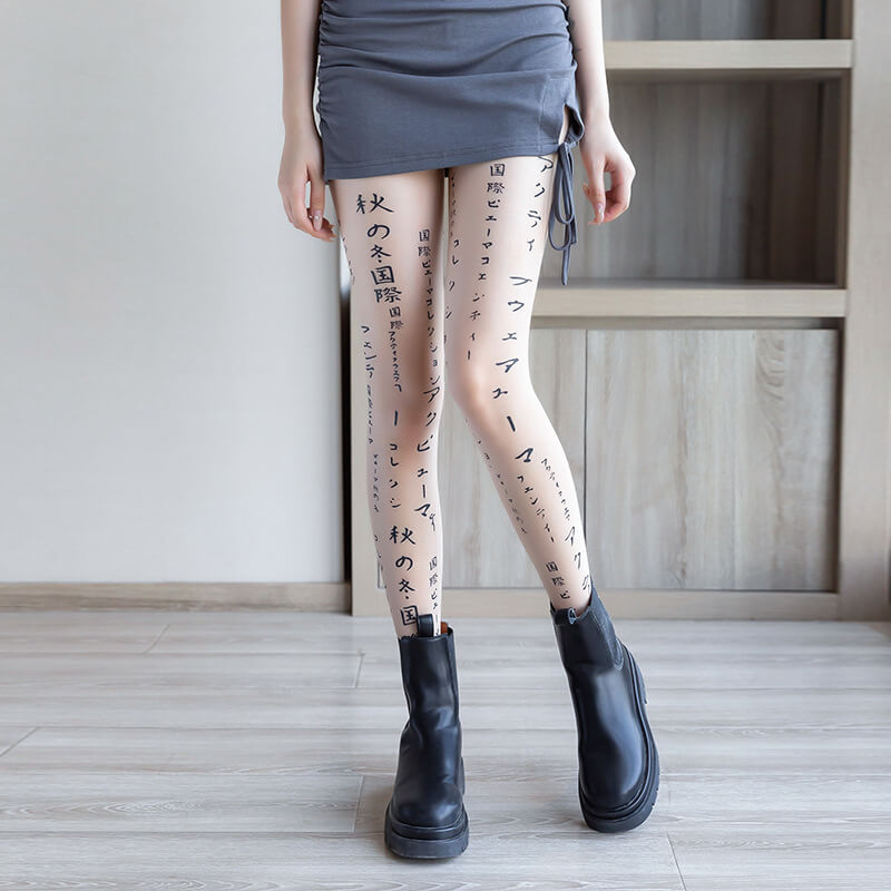 Japanese darkness lace tights