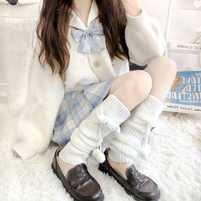 Cinnamoroll plush knotbow leg warmers