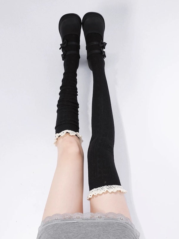 Jfashion cozy twisted knit stockings