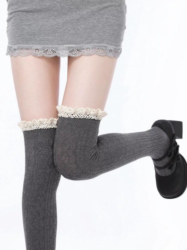 Jfashion cozy twisted knit stockings