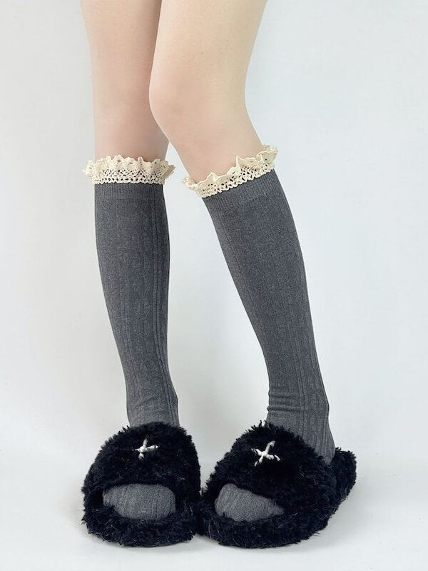 Jfashion cozy twisted knit stockings
