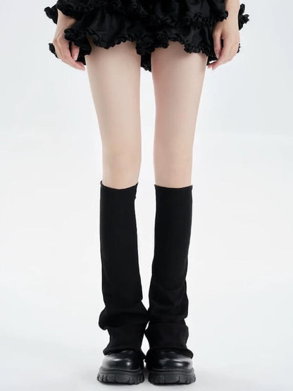 JK girl ribbed flared leg warmers